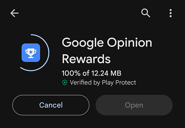 google opinion rewards is downloading
