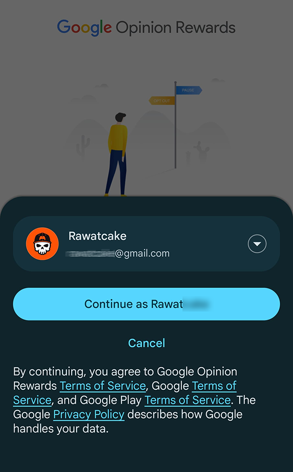 signup for google opinion rewards